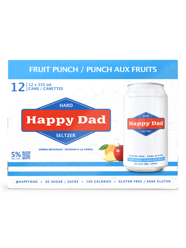 Happy Dad Hard Seltzer Fruit Punch 12 Pk