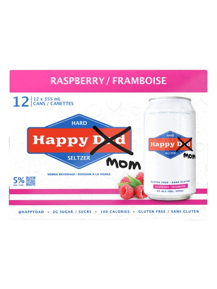 Happy Dad Hard Seltzer Raspberry